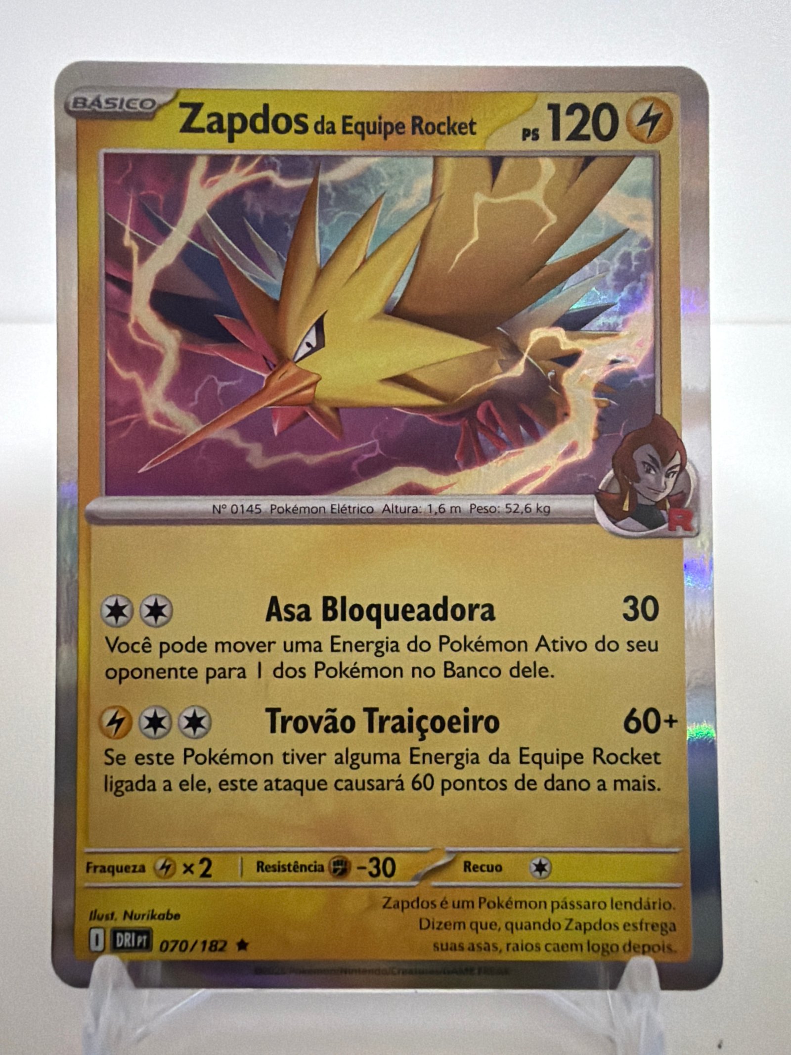 Zapdos da equipe Rocket 070/182 foil