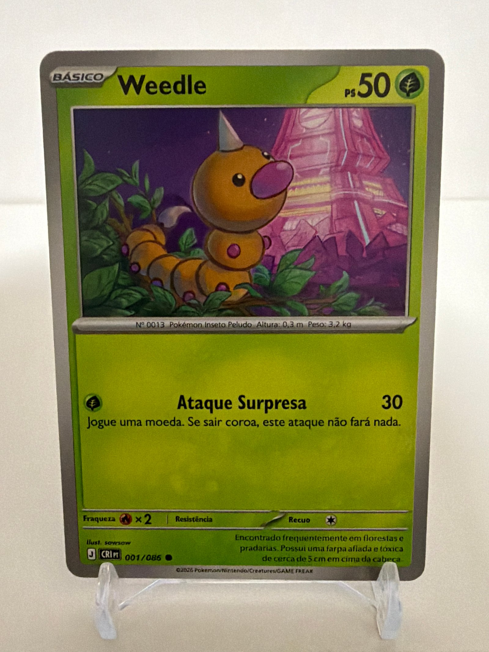 Weedle 001/86 comum
