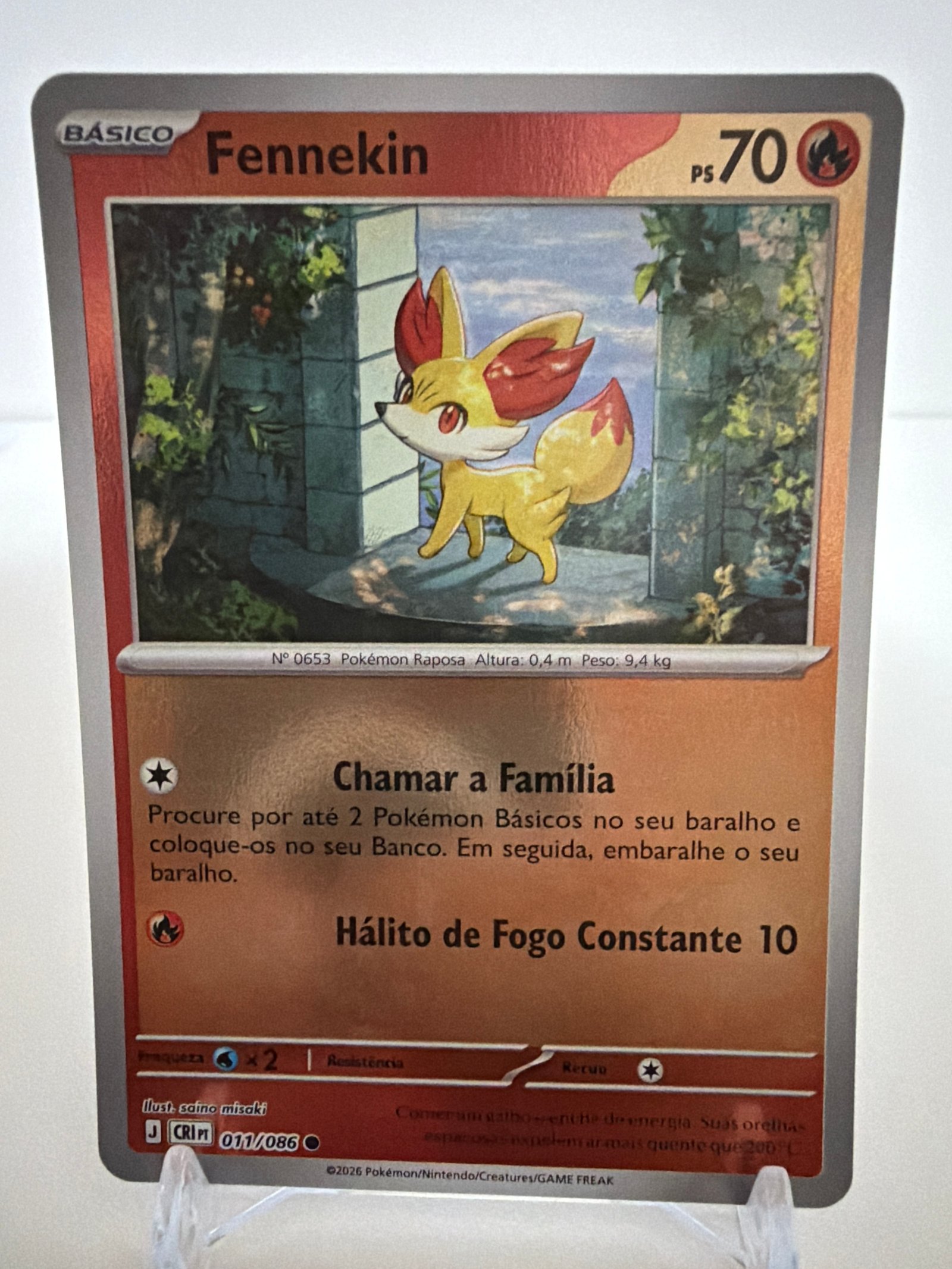 Fennekin 011/86 reverse foil