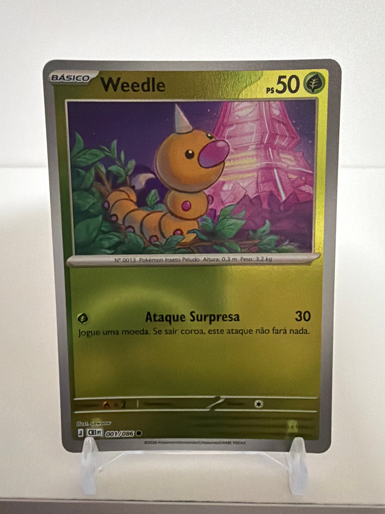 Weedle 001/86 reverse foil