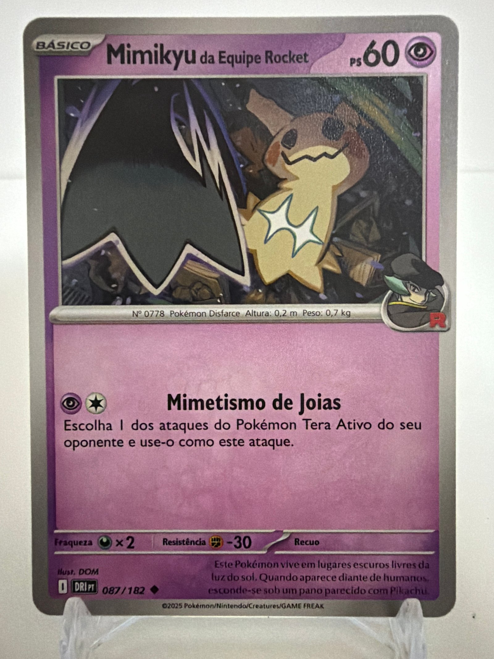 Mimikyu da equipe Rocket 087/182 comum