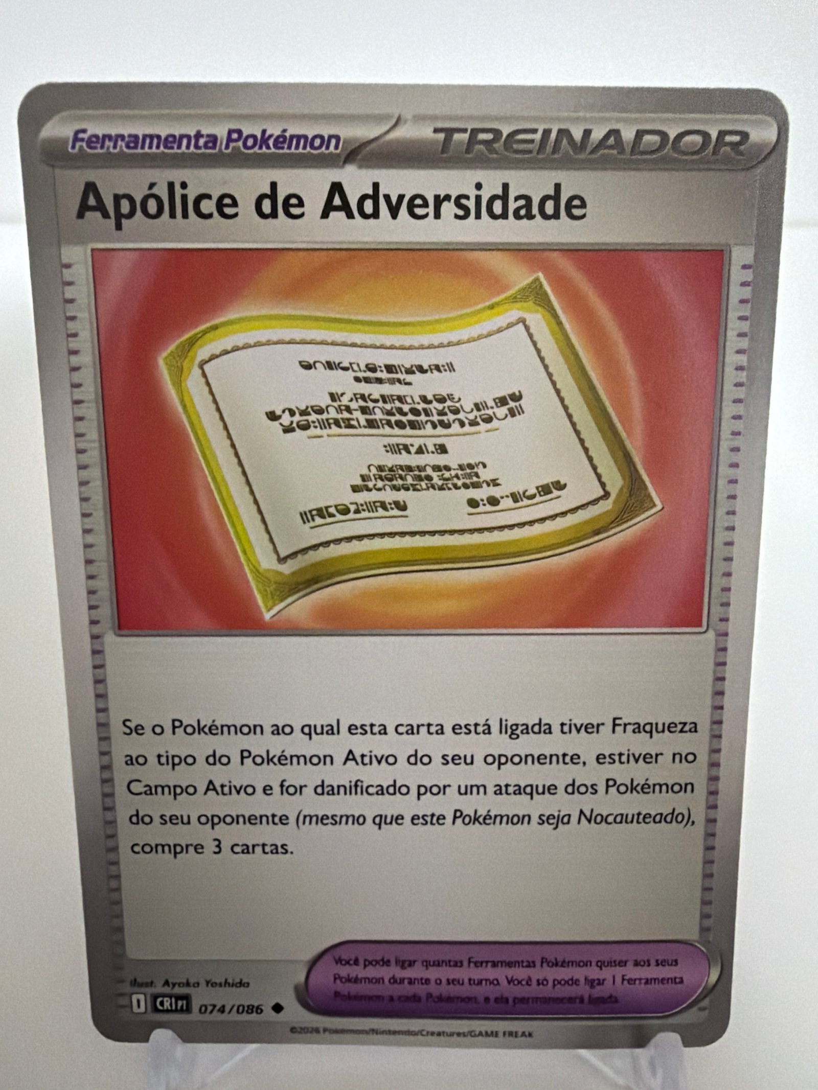 Apólice de adversidade 074/86 comum