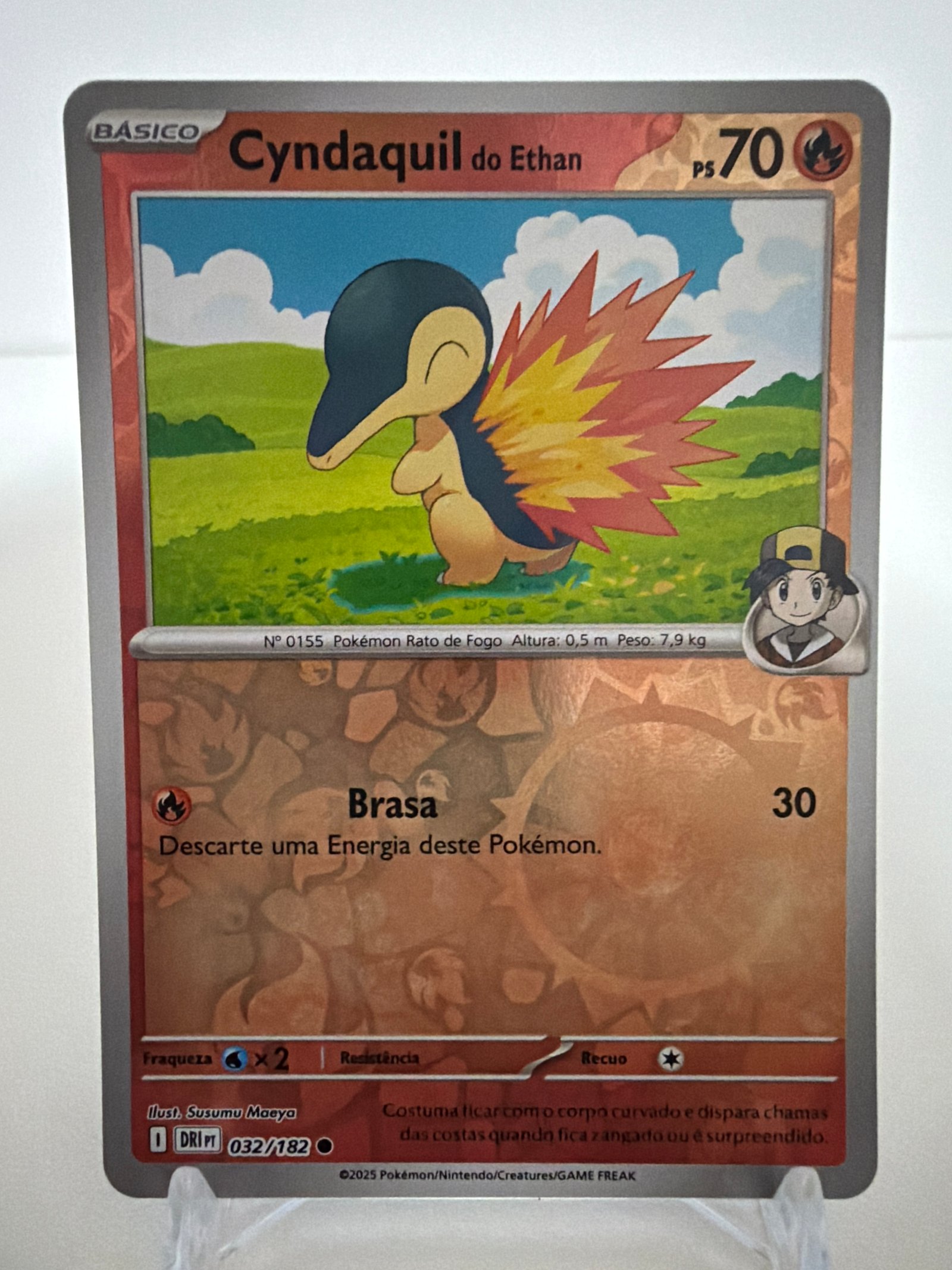 Cyndaquil do Ethan 032/182 reverse foil