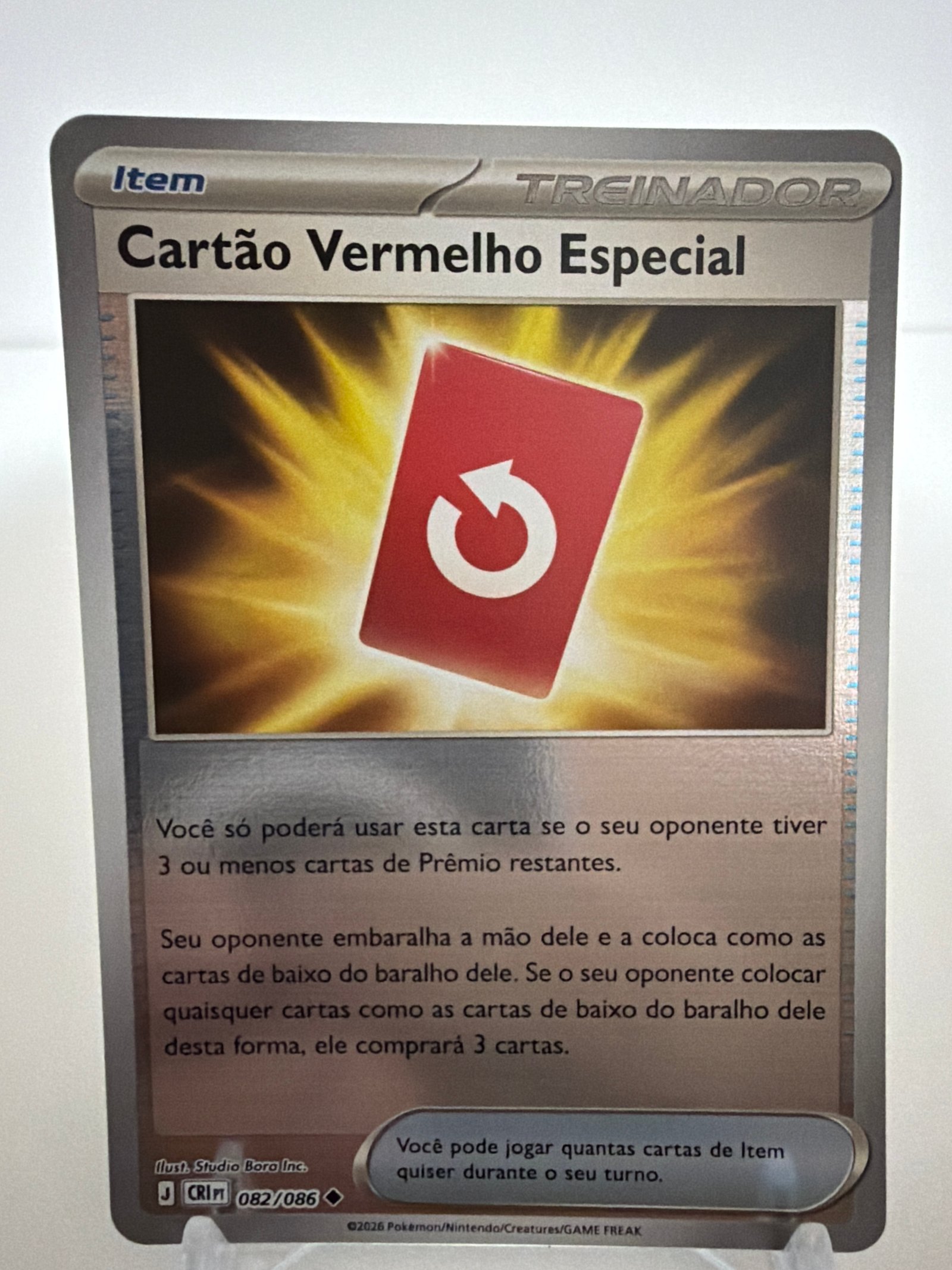 Cartão vermelho especial 082/86 reverse foil